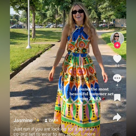 ZARA PRINTED HALTER TOP & MIDI SKIRT 7703/025 7685/024/ 274/034 - Picture 16 of 16